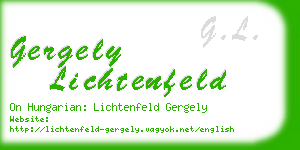 gergely lichtenfeld business card